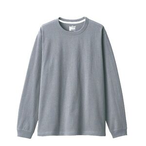 Heavyweight Jersey Long Sleeve T-Shirt Light Grey Men Muji